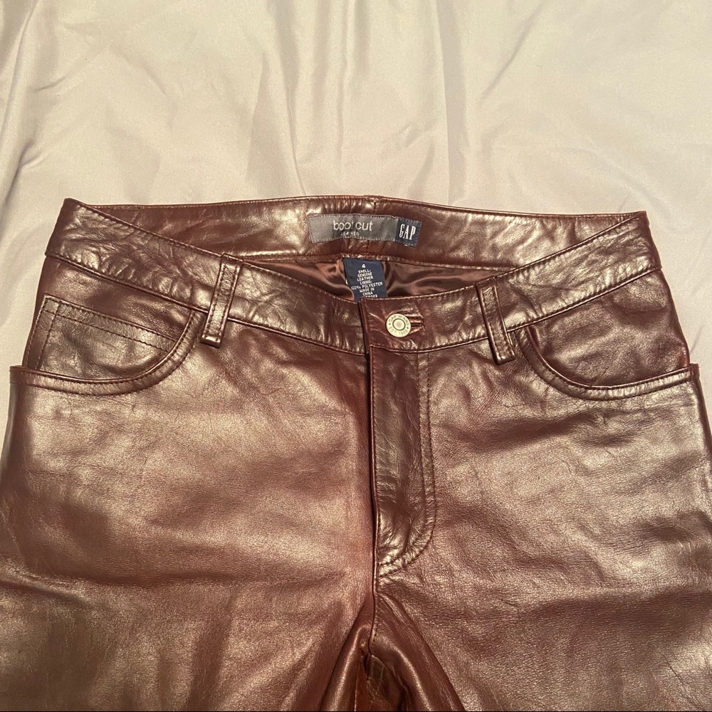 Gap Leather Jeans